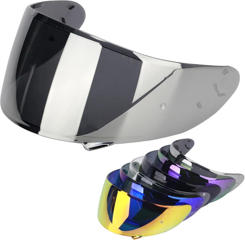 RIDLOG RF1200 Motorcycle Helmet Visor for RF-1200 CWR-1 Visor Replacement, Motorcycle Helmet Visor Compatible with RF-1200 CWR-1 X14 Z7 X-Spirit Tinted RF 1200 Visor (Silver) - Image 1